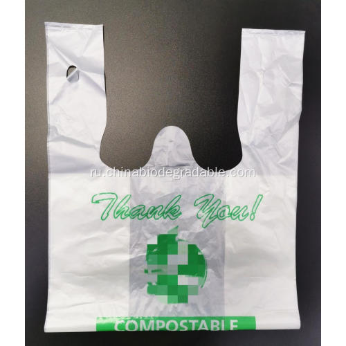 Биоразлагаемый компост пластиковый пакет на основе кукурузного крахмала